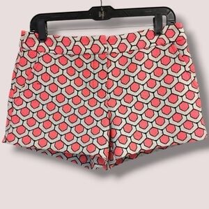 Trina Turk Pink Geometric Printed Mid Rise Corbin 2 Micro Mini Shorts Resortwear